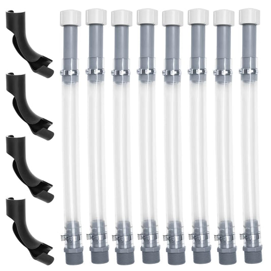 Glowentix 8 PCS Racing Fuel Jug Hoses with 4 PCS Hose Bender, Clear Racing Fuel Filler Hose for Fuel Filler Hoses Container Fuel
