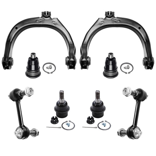 Detroit Axle - 8pc Front End Suspension Kit for Chevy Trailblazer EXT SSR GMC Envoy XL XUV Buick Rainier Isuzu Ascender 2 Upper