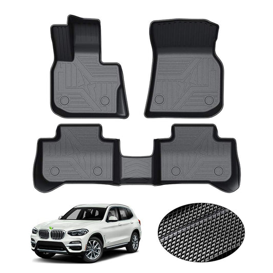 KUST Floor Mats for 2018-2024 BMW X3 G01 Accessories All Weather Floor Mat Custom Fit Floor Liners 2 Row Seat Liner Set 3PCS Bla