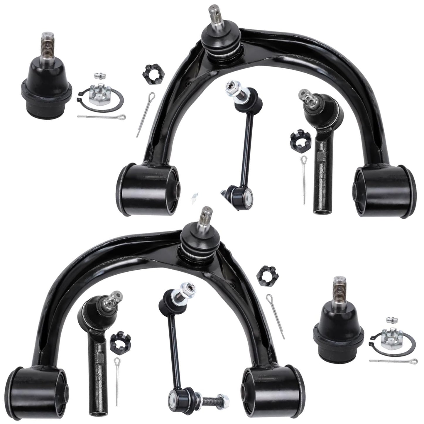 Detroit Axle - Front Control Arms Kit for 2003-2009 Toyota 4Runner FJ Cruiser Lexus GX470, 2 Upper Control Arms 2 Lower Ball Joi