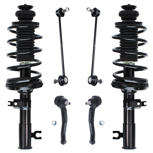 Detroit Axle - 6pc Front Struts Kit for 2004-2011 Chevrolet Aveo Aveo5 2009-2010 Pontiac G3 2005-2008 Wave, Sway Bar Links Outer