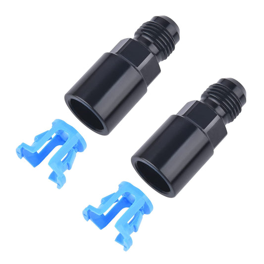 EVIL ENERGY 6AN Male to 5/16 SAE Quick-Disconnect Female Push-On EFI Fuel Rail Fitting 2PCS