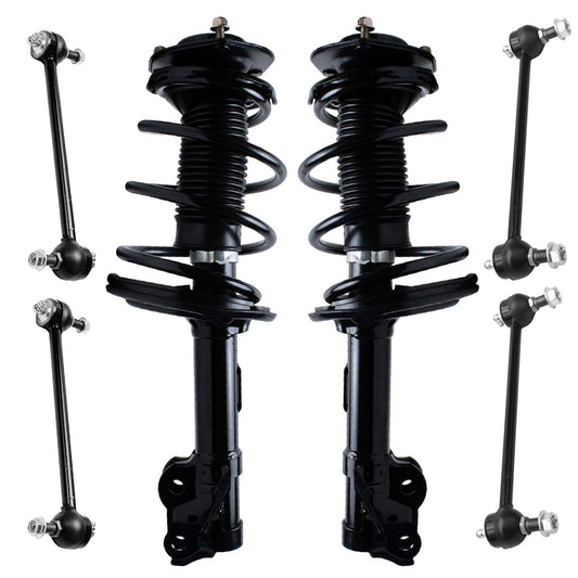 Detroit Axle - Front Struts Kit for Toyota Camry 2012 2013 2014, 2 Ready Suspension Struts w/Coil Spring Assembly 4 Front Rear S