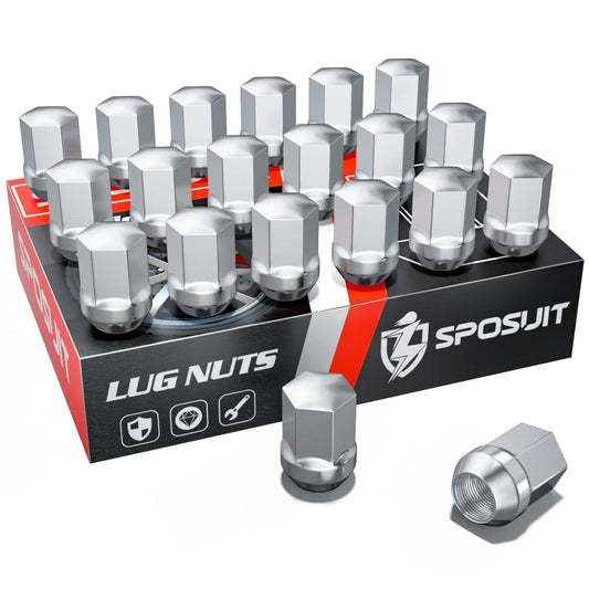 Sposuit 9/16-18 Lug Nuts - Replacement for 2005-2011 Dodge Dakota, 2004-2009 Durango - OEM Factory Style Closed End Chrome Lug N
