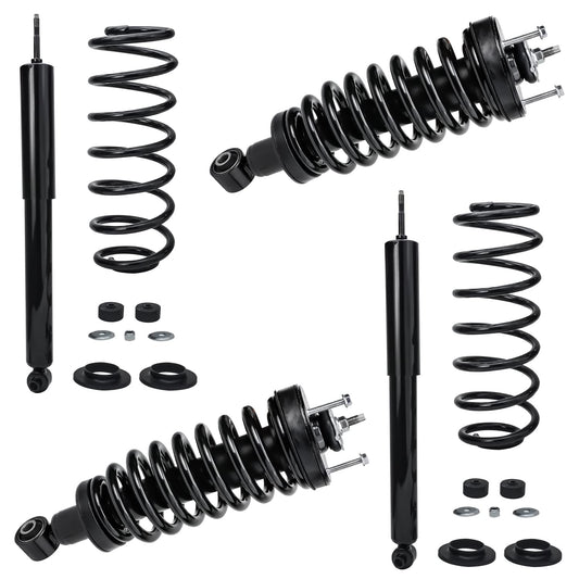 Detroit Axle - 4pc Struts Shocks for 03-11 Ford Crown Victoria Lincoln Town Car Mercury Grand Marquis, 2 Front Struts & Coil Spr