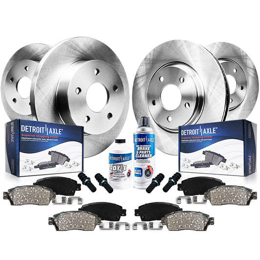 Detroit Axle - Brake Kit for 2008 2009 2010 Subaru Impreza 2.5i Brake Rotors and Ceramic Brakes Pads Replacement: 10.91 inch Fro