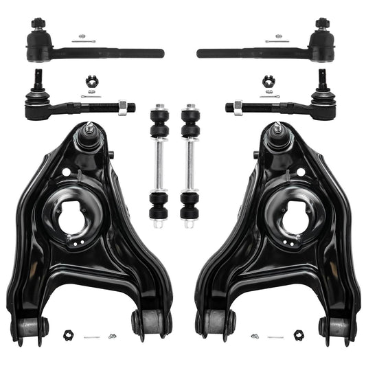 Detroit Axle - New 8-Piece Front Suspension Kit fits 2WD ONLY - (2) Front Lower Suspension Control Arms & Ball Joints, (2) Front