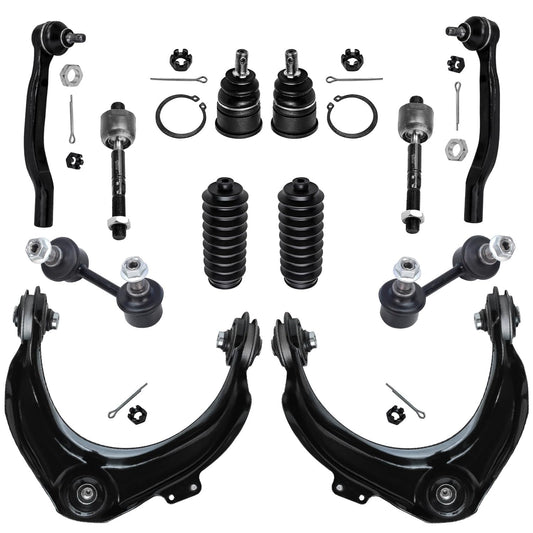 Detroit Axle - 12pc Front End Kit for 1998-2002 Honda Accord 1999-2003 TL 2001-2003 CL 2 Upper Control Arms w/Ball Joints 2 Lowe