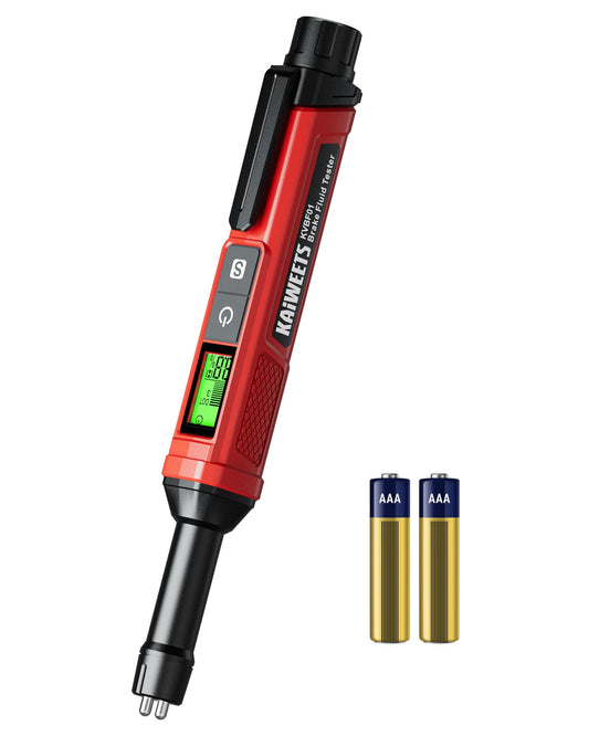 KAIWEETS Brake Fluid Tester Pen with Corrosion Resistance Probe, High-Precision Brake Fluid Moisture Tester with Data Hold Funct