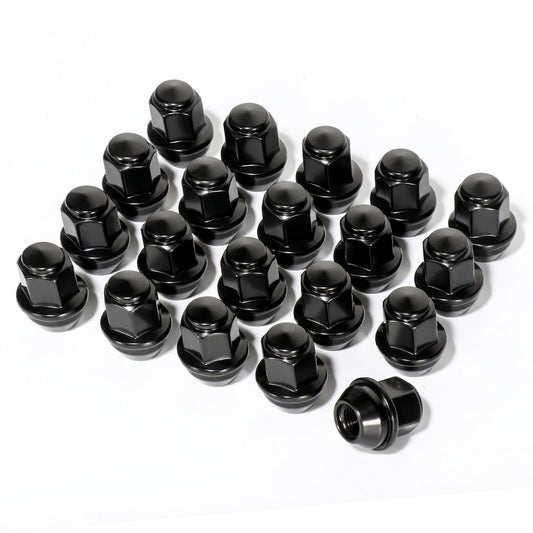 TAGMORE M12X1.5 Black Lug Nuts - 20pcs OEM Wheel Lug Nuts Compatible with 2009-18 Focus/2012-18 Fusion/2013-2020 Escape/2018+ Ec