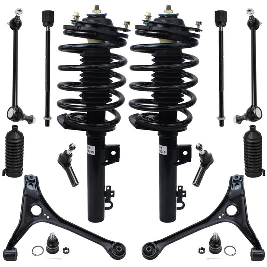 Detroit Axle - 14pc Front End Suspension Kit for 98-07 Ford Taurus, 98-05 Mercury Sable, Struts Control Arms Ball Joints Sway Ba