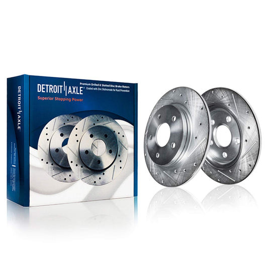 Detroit Axle - Rear 2pc Brake Rotors for Mercedes-Benz SLK350 SLK300 SLK280 E430 E420 E320 E300 CLK430 CLK350 CLK320 C350 C320 C