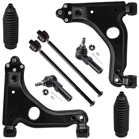 Detroit Axle - 8pc Front End Suspension Kit for Saturn L200 L100 L300 LS LS1 LS2 LW1 LW2 LW200 LW300, 2 Lower Control Arms w/Bal