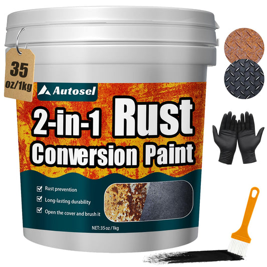 2-in-1 Rust Converter & Metal Primer, Stops Rust,Rust Inhibitor Paint for Metal, Rust Conversion Paint, Heat-Resistant Anti Rust