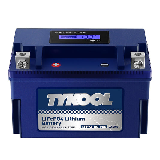 TYKOOL YTX5L-BS High Performance lithium LiFePO4 Motorcycle Battery,12.8V 3Ah,180CCA,Built in BMS,Powersports Battery,for ATV,4